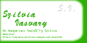 szilvia vasvary business card